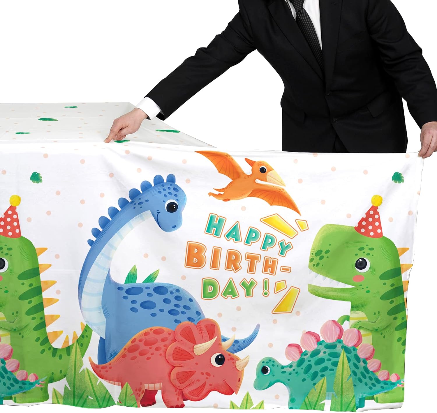 Dinosaur Party Tablecloths 3PCS 54x108 Inch Waterproof