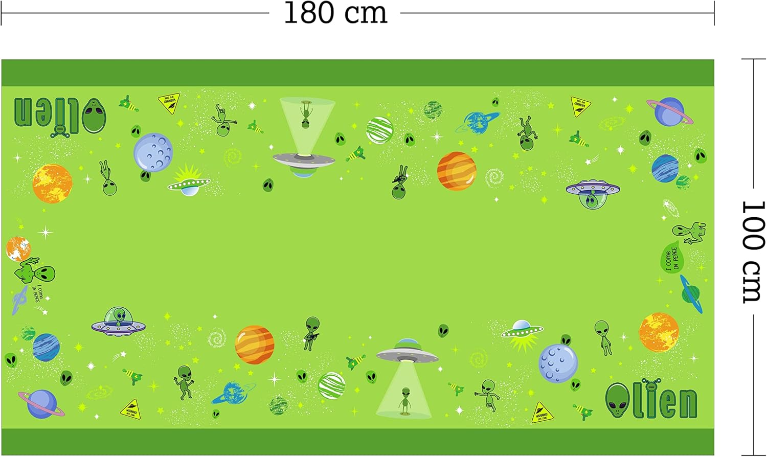 Alien UFO Table Cover for Birthday Parties
