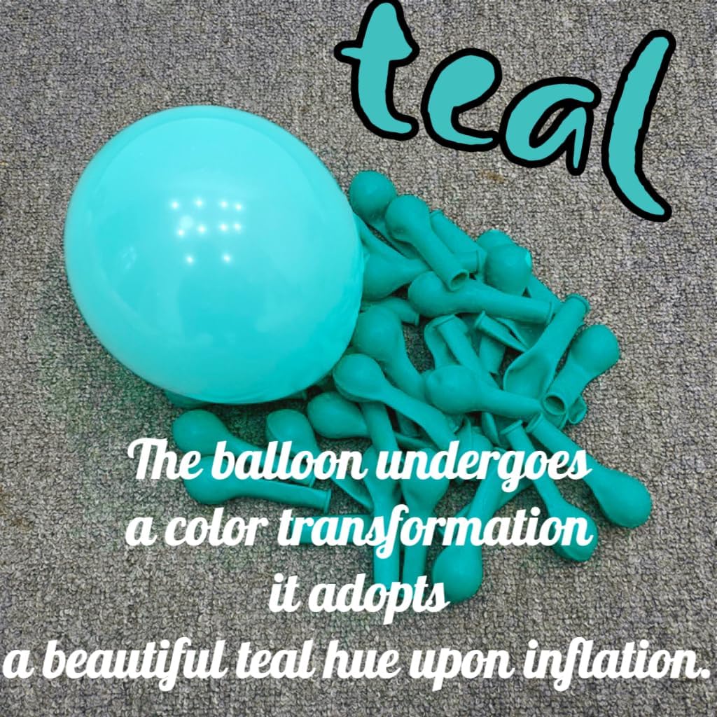 Teal Blue Balloons 60PCS Ocean Mermaid Party Decor