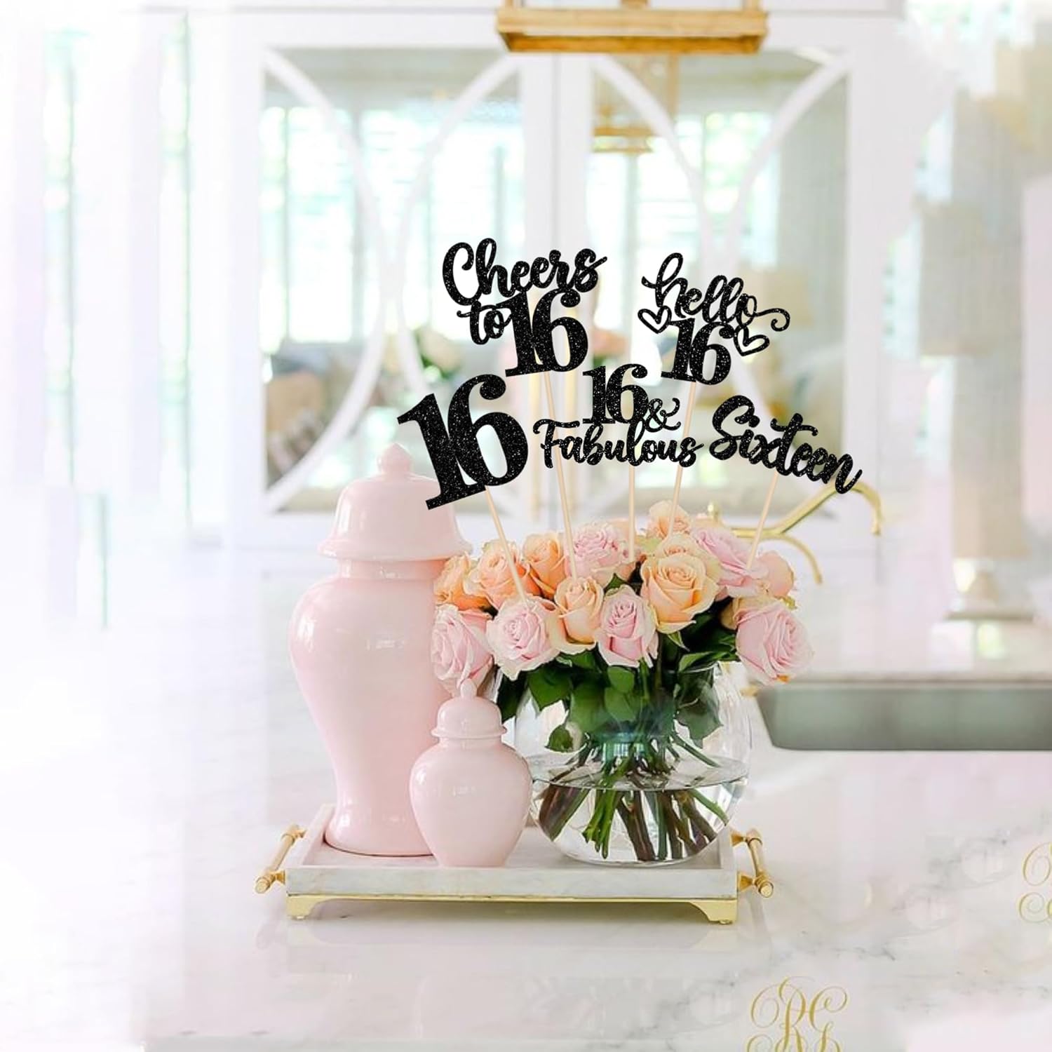 15PCS Happy 16th Birthday Centerpiece Sticks