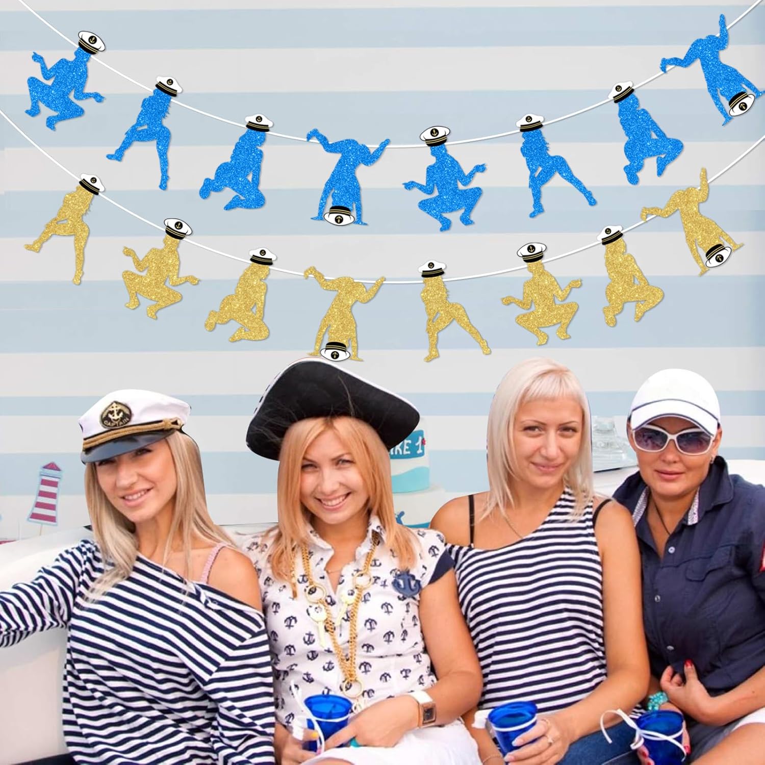 Sursurprise Nautical Bachelorette Decor Banners