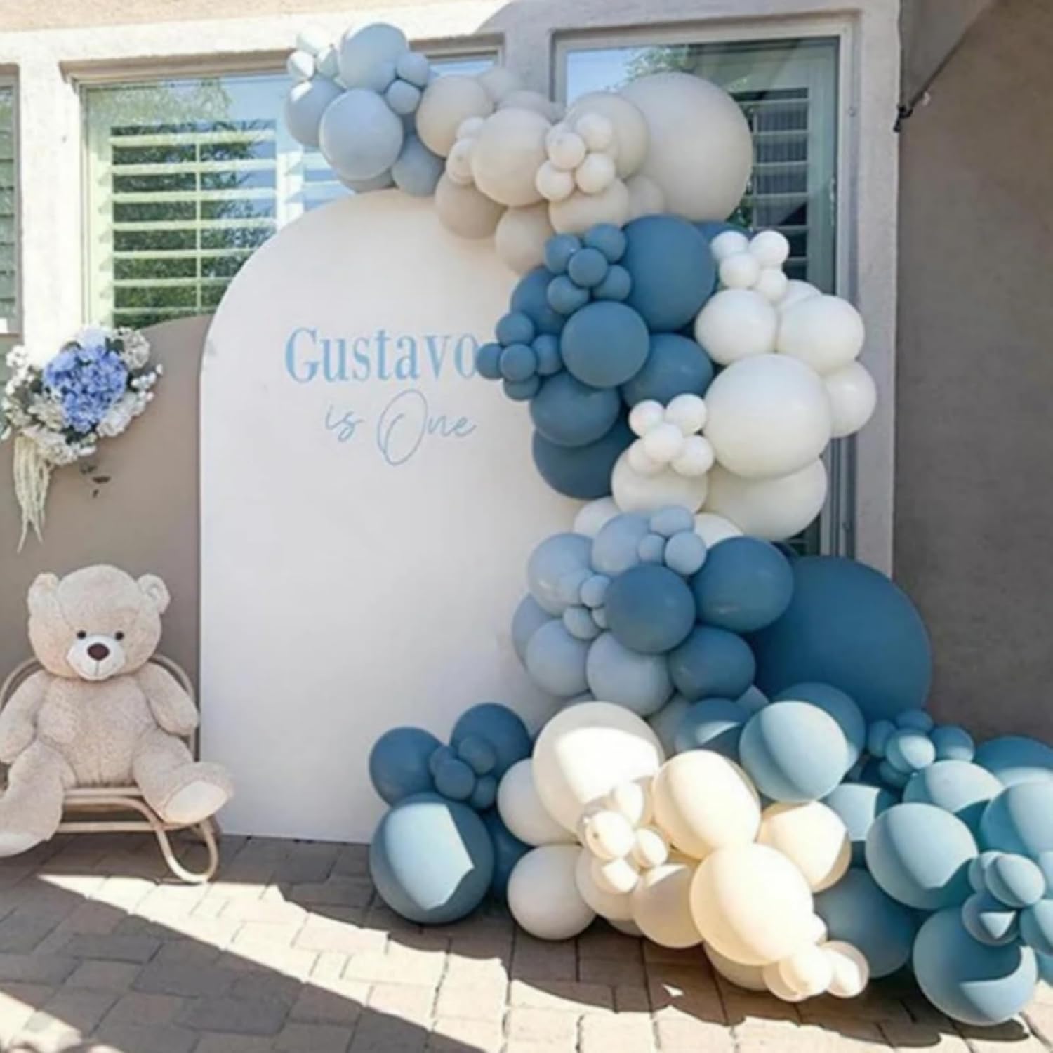 Dusty Blue Balloon Garland Kit 167pcs