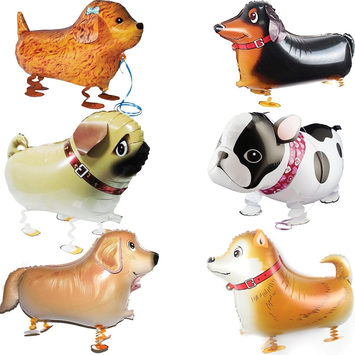Walking Animal Balloons - 6pcs Dog Birthday Party Decorations