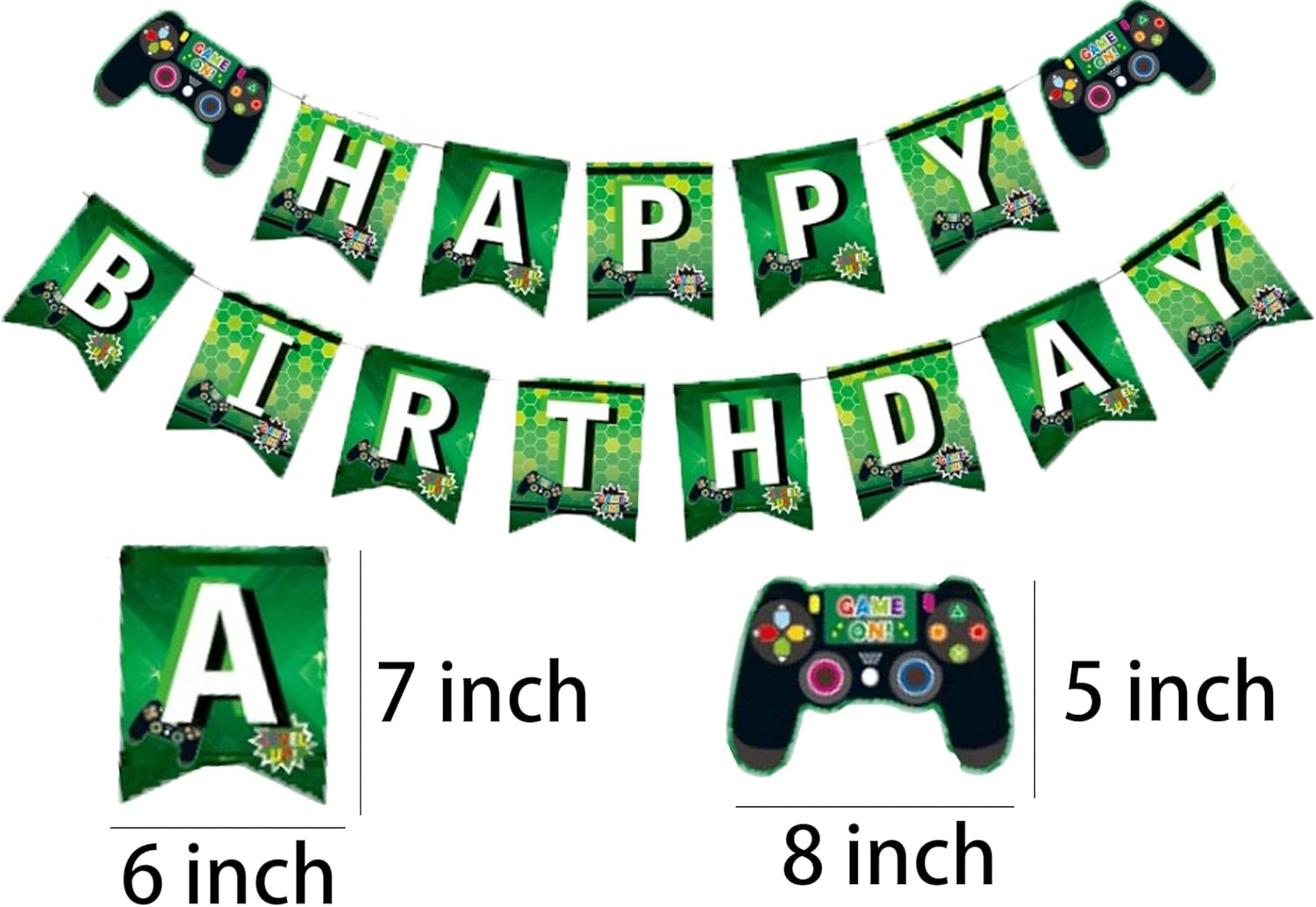 Game Theme Birthday Banner for Kids and Adults