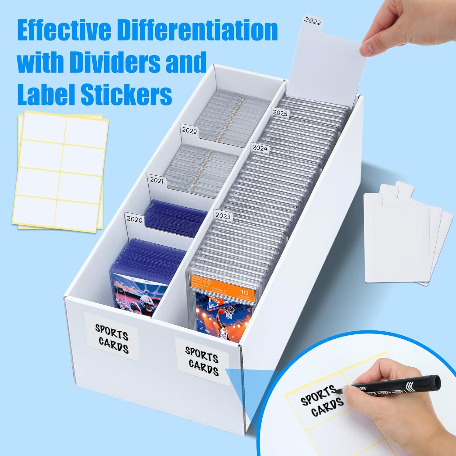 2 Pack Trading Card Storage Box for 88 PSA Slab Cards