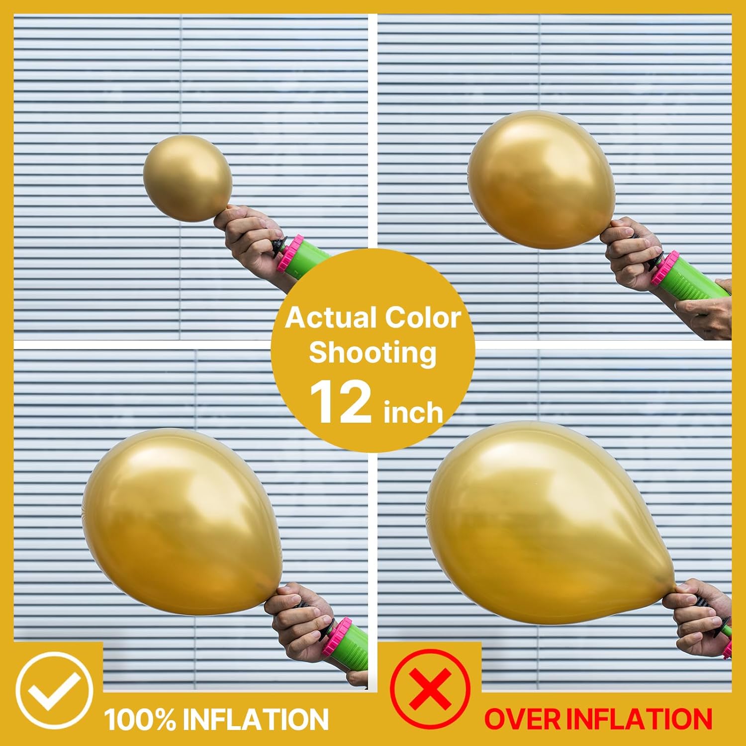 PartyWoo 50PCS Metallic Gold Balloons 5 Inch
