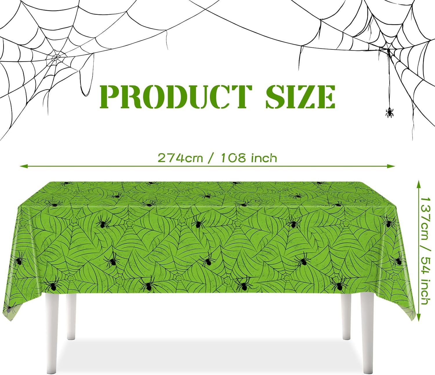 TREWAVE 3 Pack Halloween Spiderweb Tablecloth