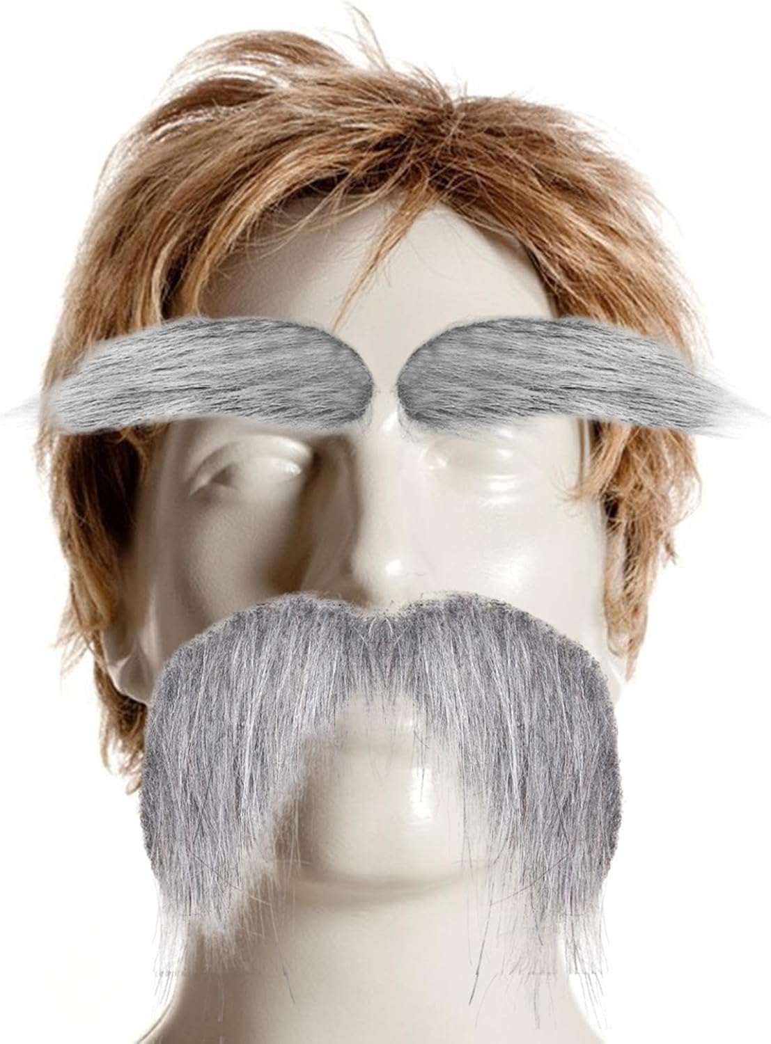 Colaxi Fake Mustache and Eyebrows Gray