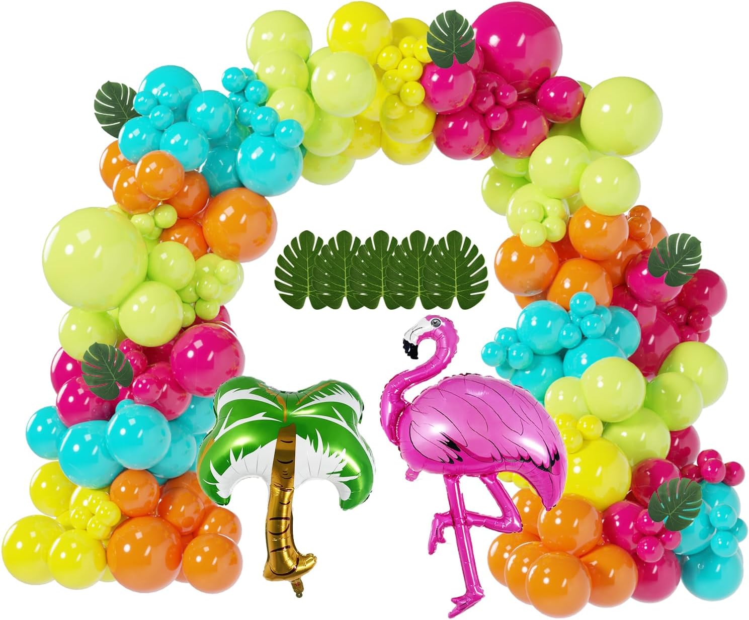 146Pcs Tropical Aloha Balloon Arch Kit