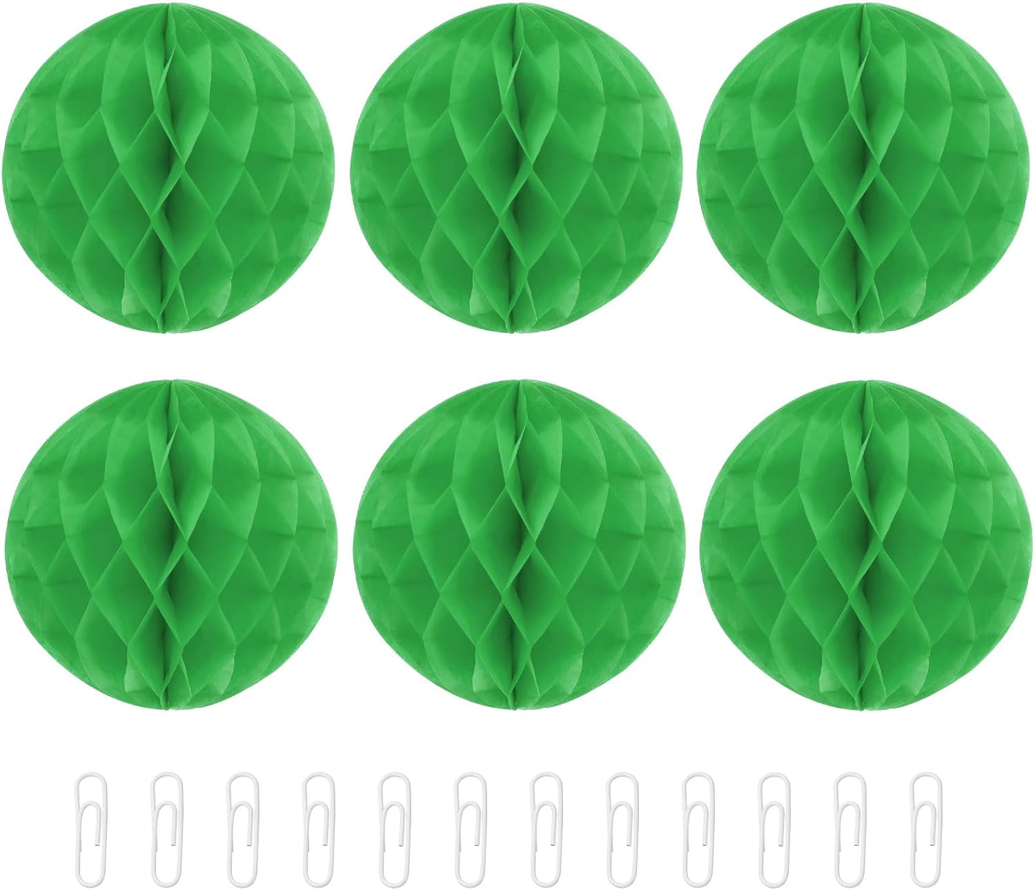 MECCANIXITY 6 Inch Green Paper Flower Balls for Decorations