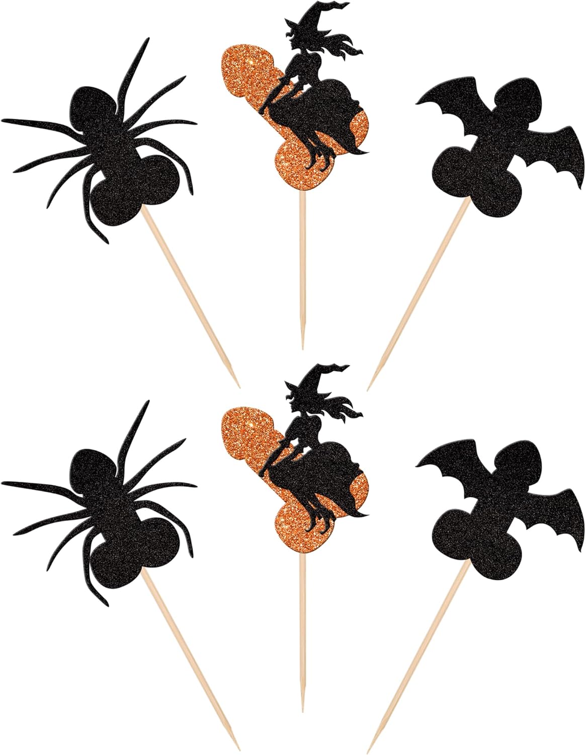 ZHUOWEISM 24 Pc Halloween Cupcake Toppers Decorations