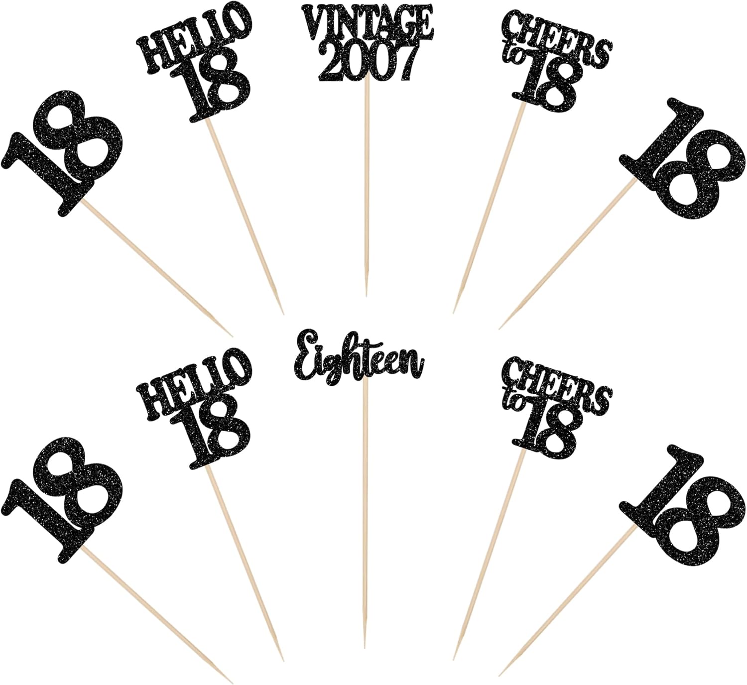 15PCS Happy 18th Birthday Centerpiece Sticks