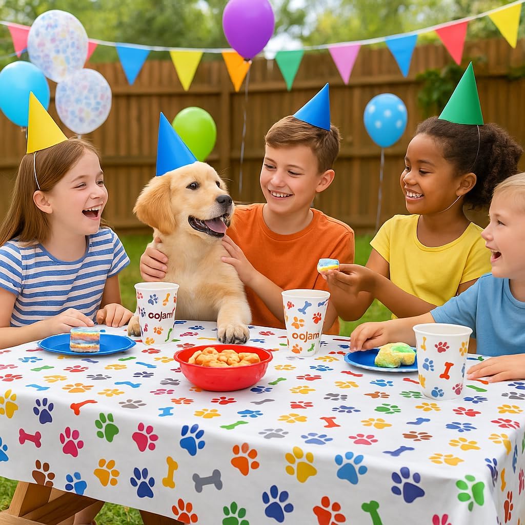 Oojami Dog Birthday Tablecloth Set 4 Pack