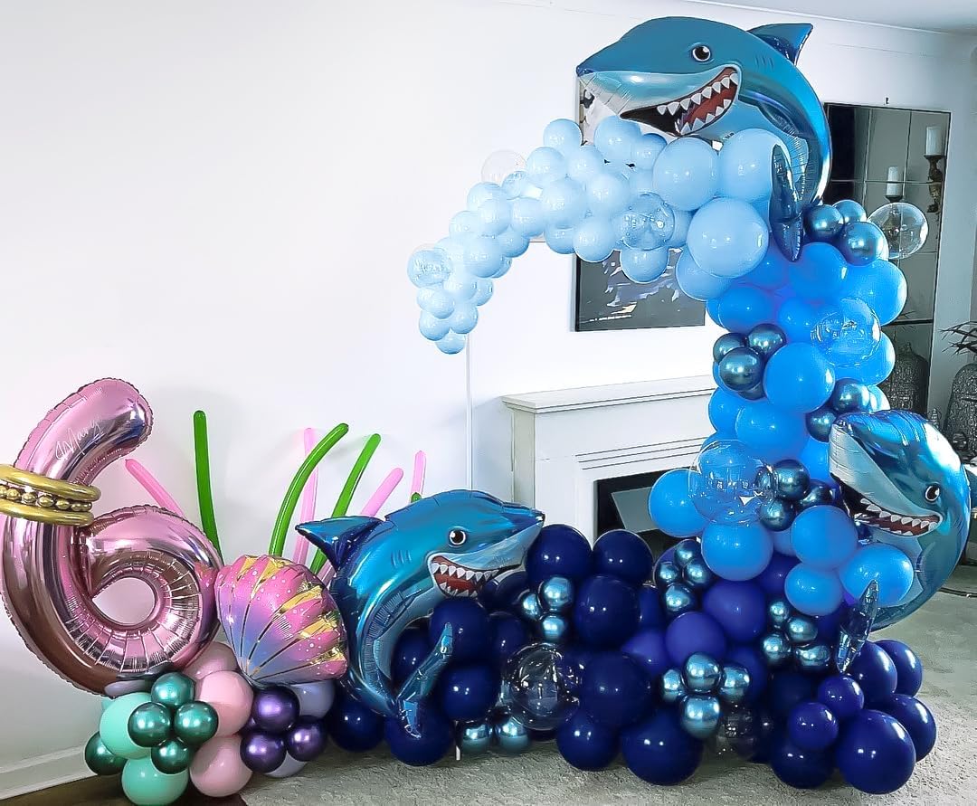 Bezente Blue Balloons Set 60pcs 12 Inch Decorations