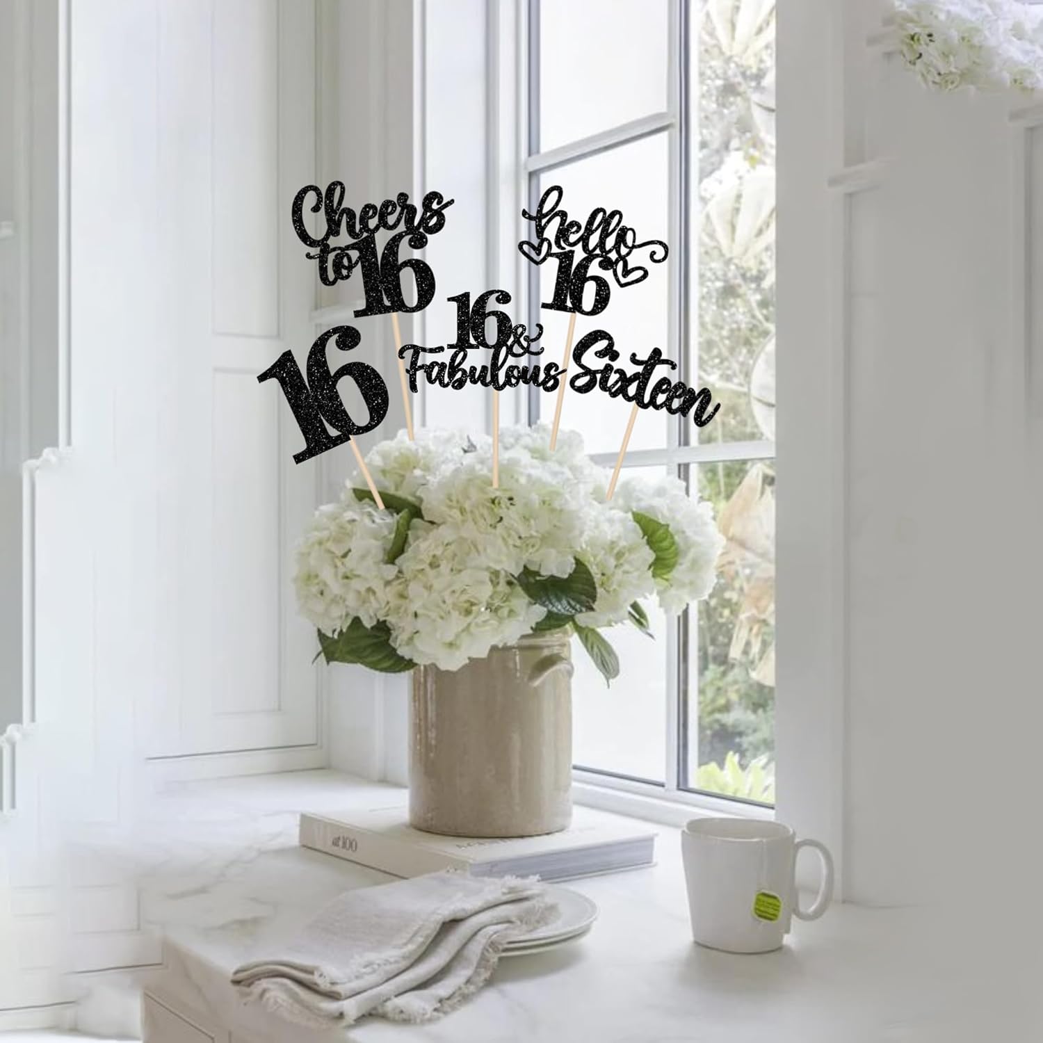 15PCS Happy 16th Birthday Centerpiece Sticks