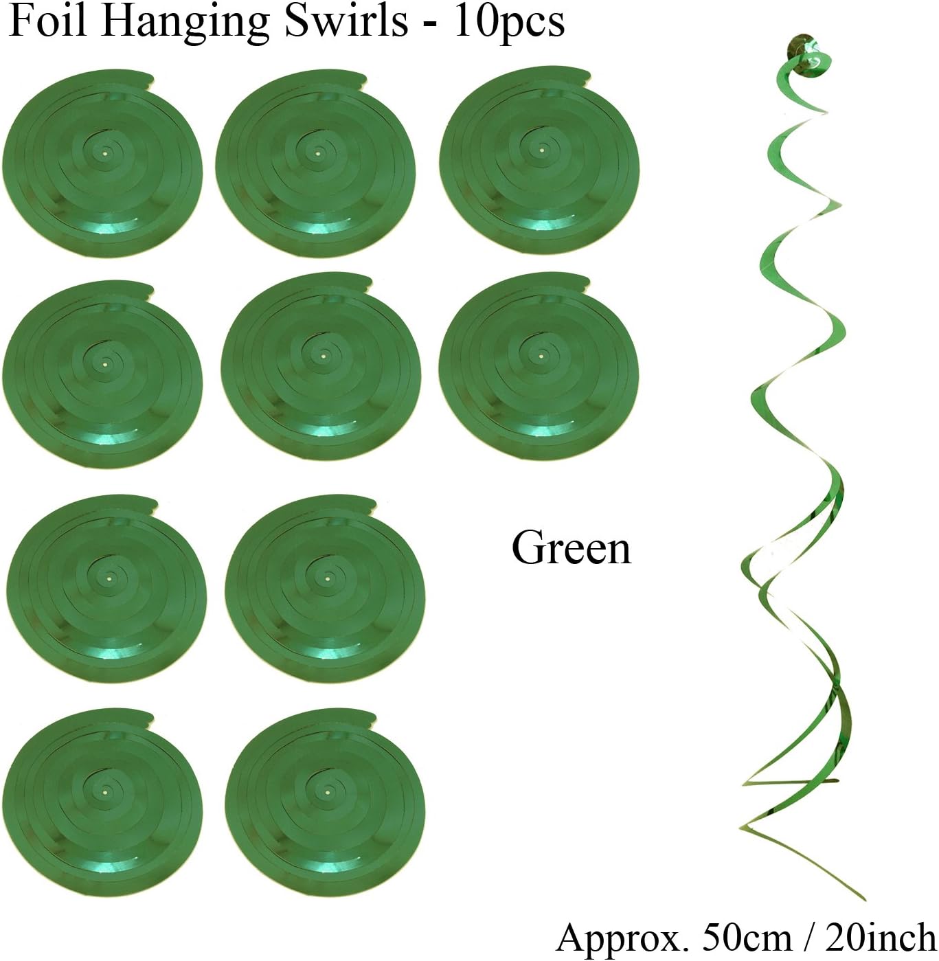 ZERODECO Birthday Party Decor Green White Banner Fans Poms Balloons