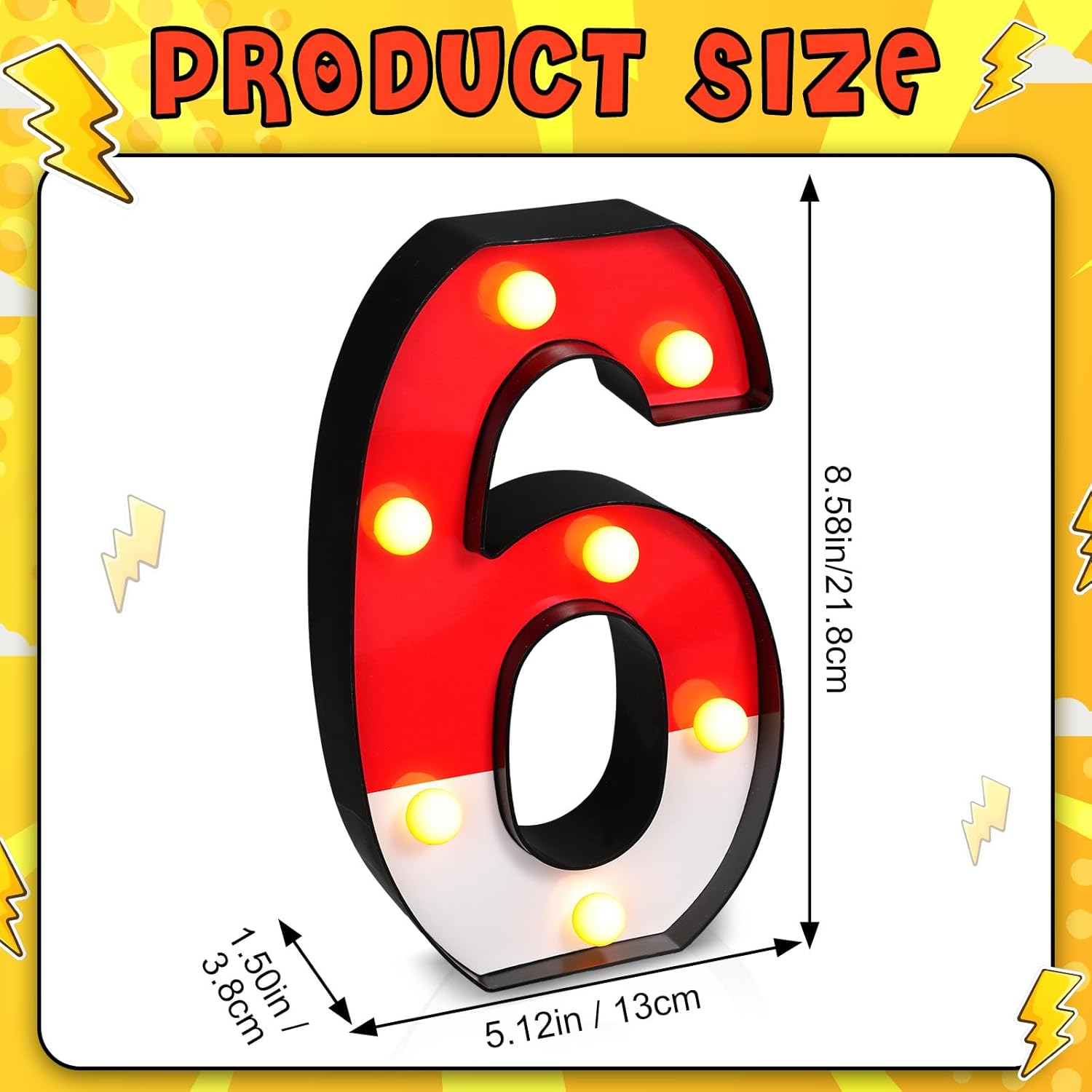 Mudder LED Glowing Cartoon Numbers Party Decor