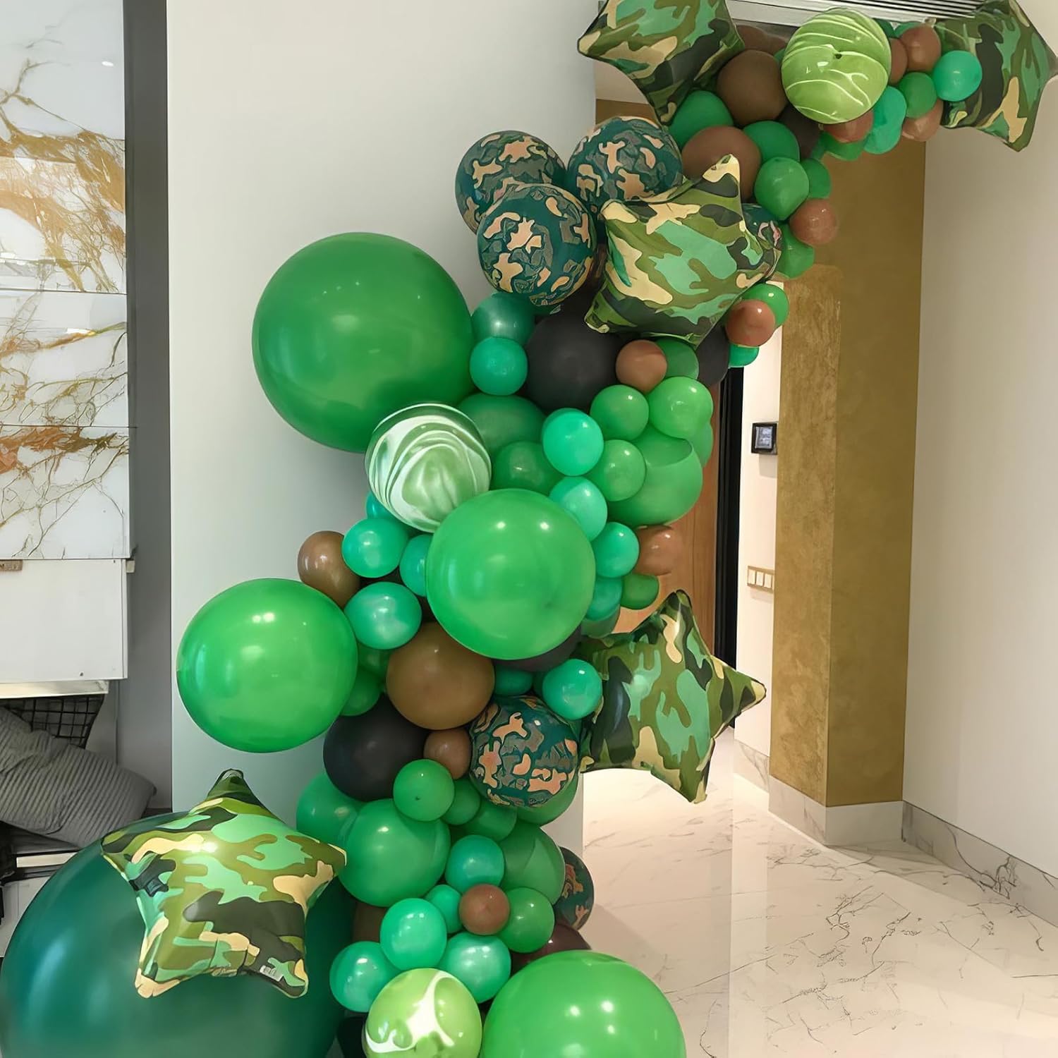 Camo Birthday Balloons Set 36pcs