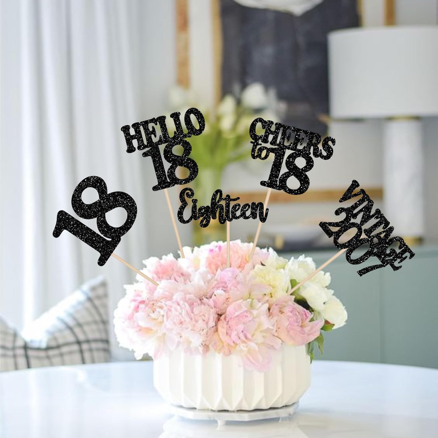 15PCS Happy 18th Birthday Centerpiece Sticks