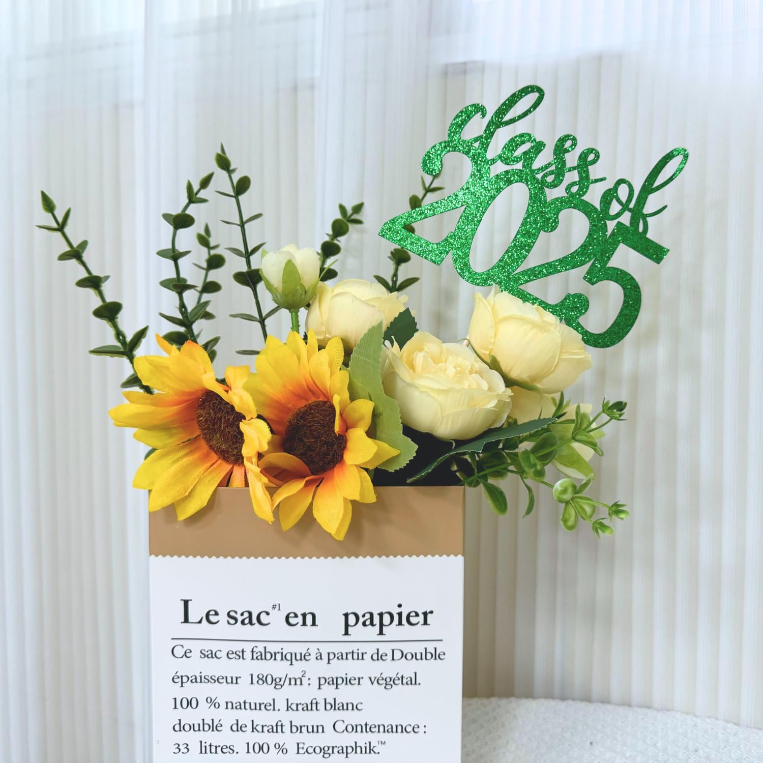 ALISSAR 12 Pack Double Sided 2025 Graduation Centerpiece Sticks