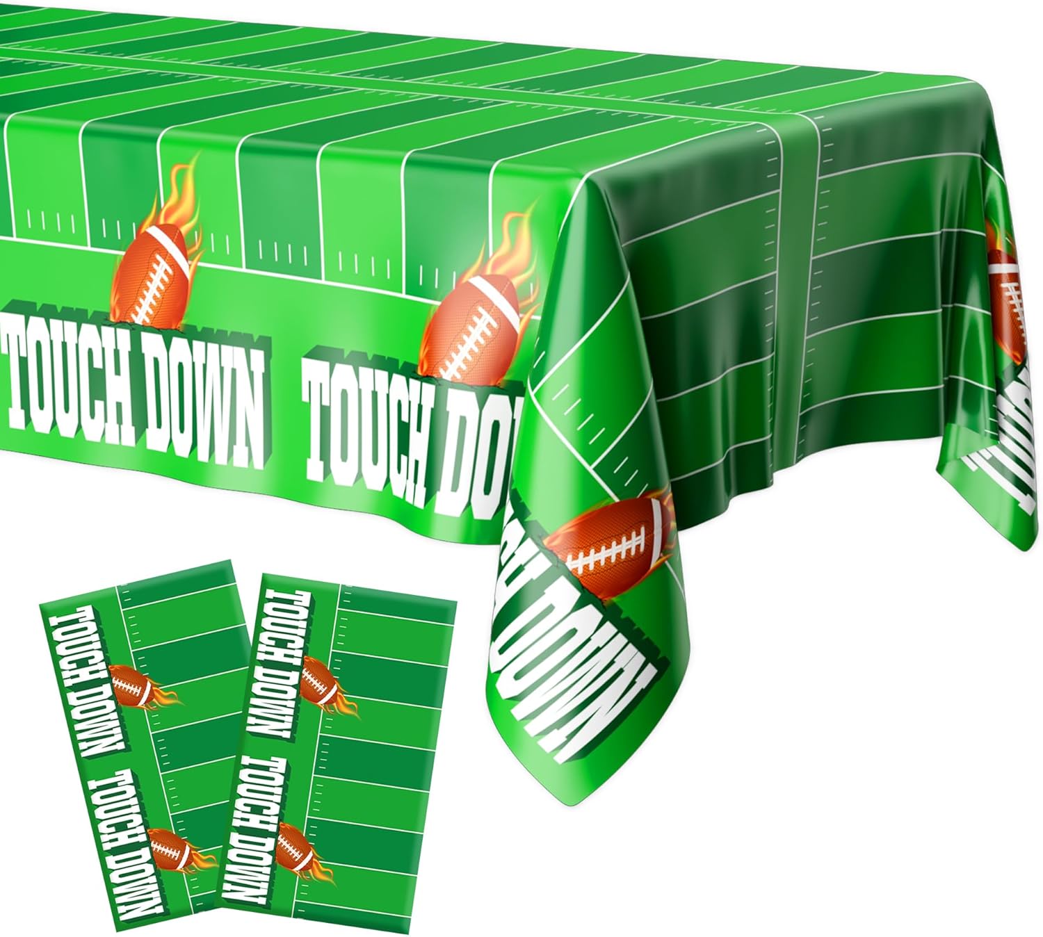 Football Tablecloth 2PCS 54x108 Touchdown Party Cover