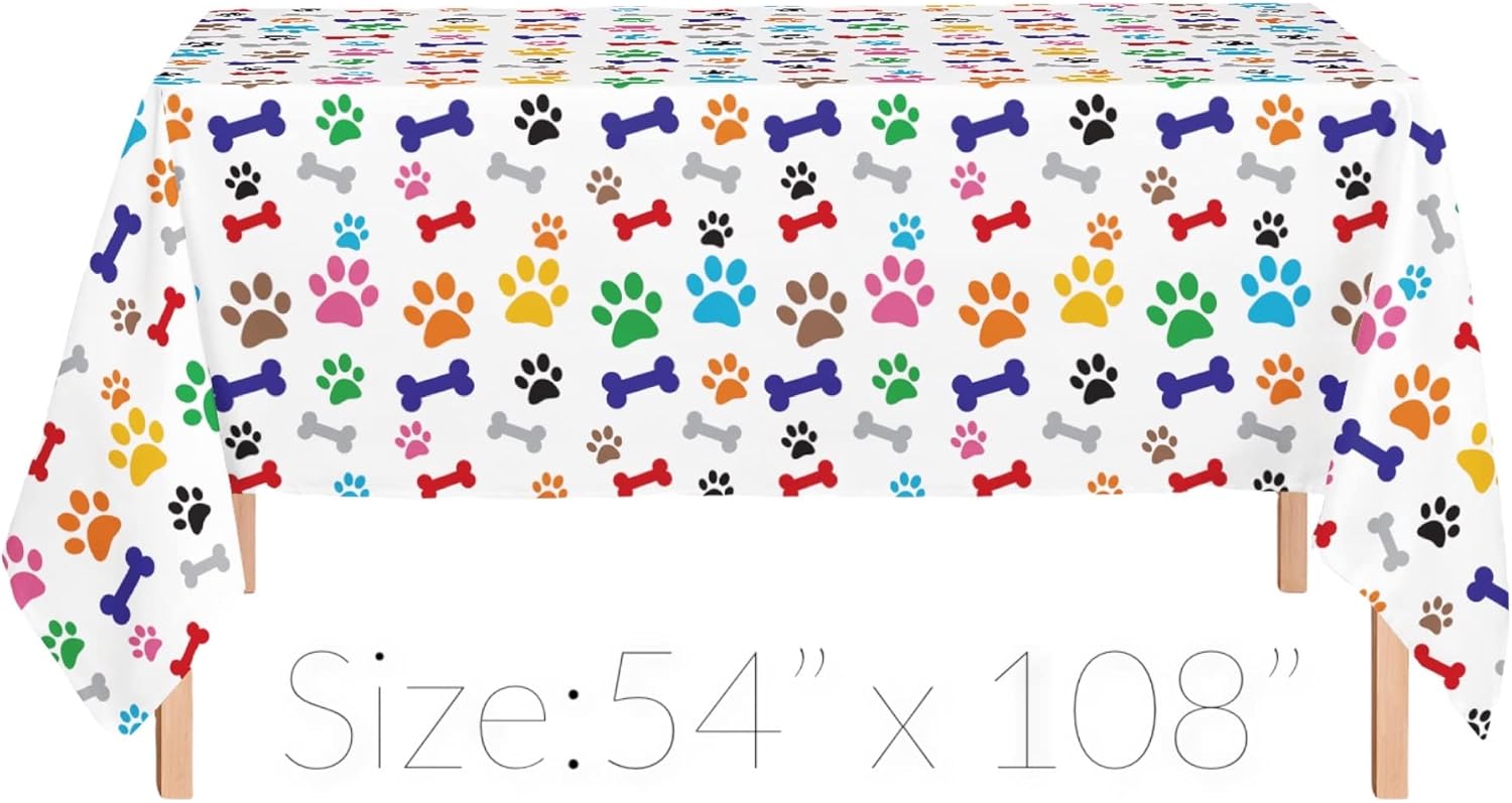 Oojami Dog Birthday Tablecloth Set 4 Pack