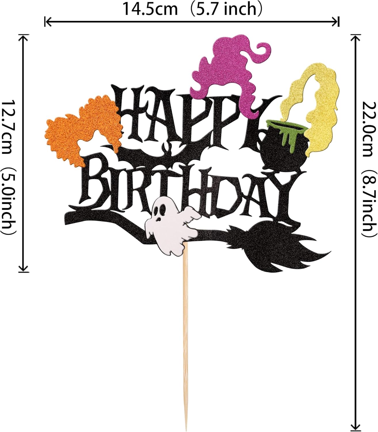 25 pcs Hocus Pocus Halloween Cupcake Toppers