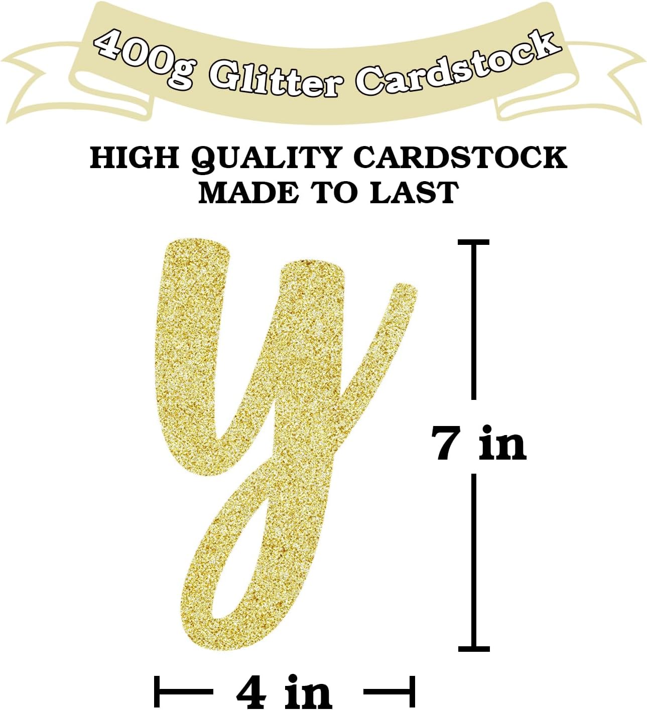 Palasasa Happy Engagement Banner - Gold Glitter Decorations Sign