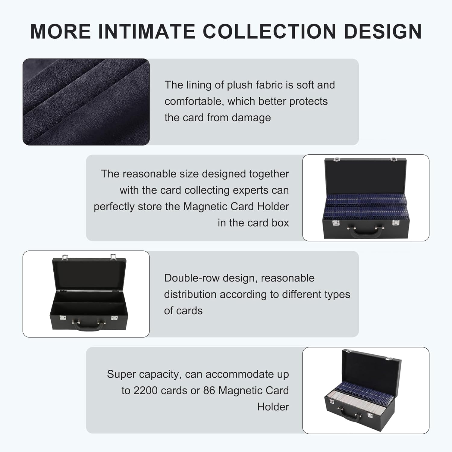 2200 Card Storage Box with 86 Magnetic Holders