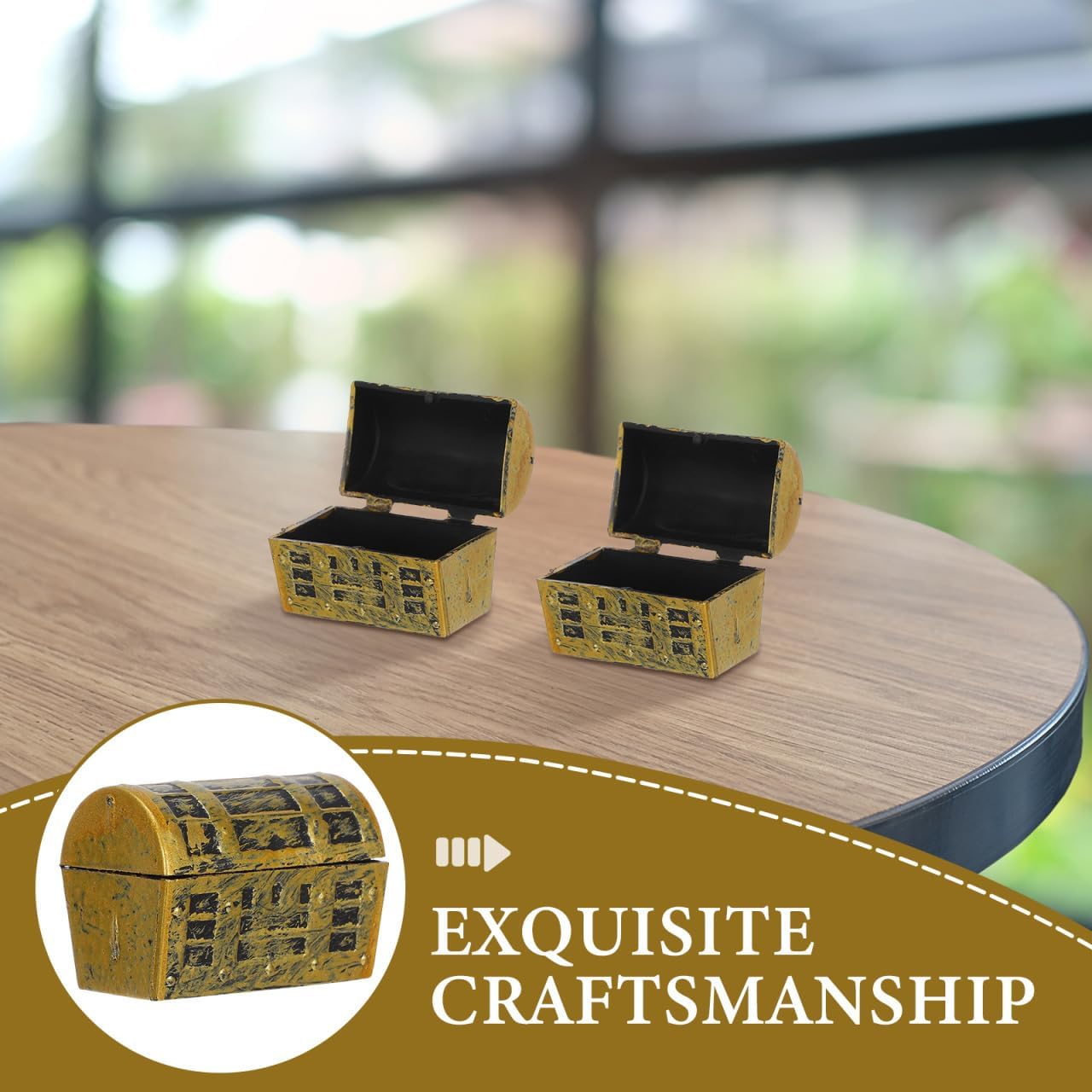 PRETYZOOM Mini Pirate Treasure Chest Set of 20