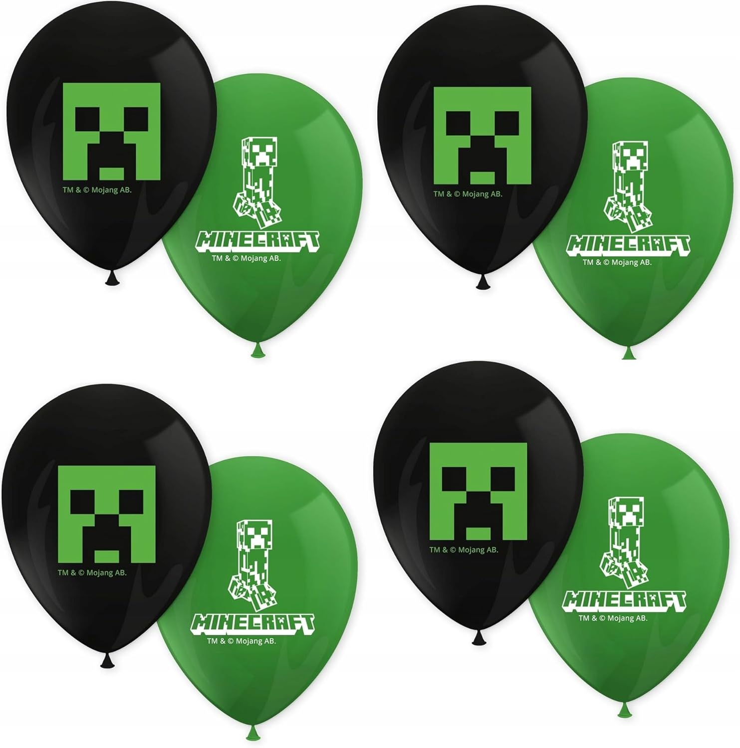 Procos Minecraft Themed Balloons Set Of 8