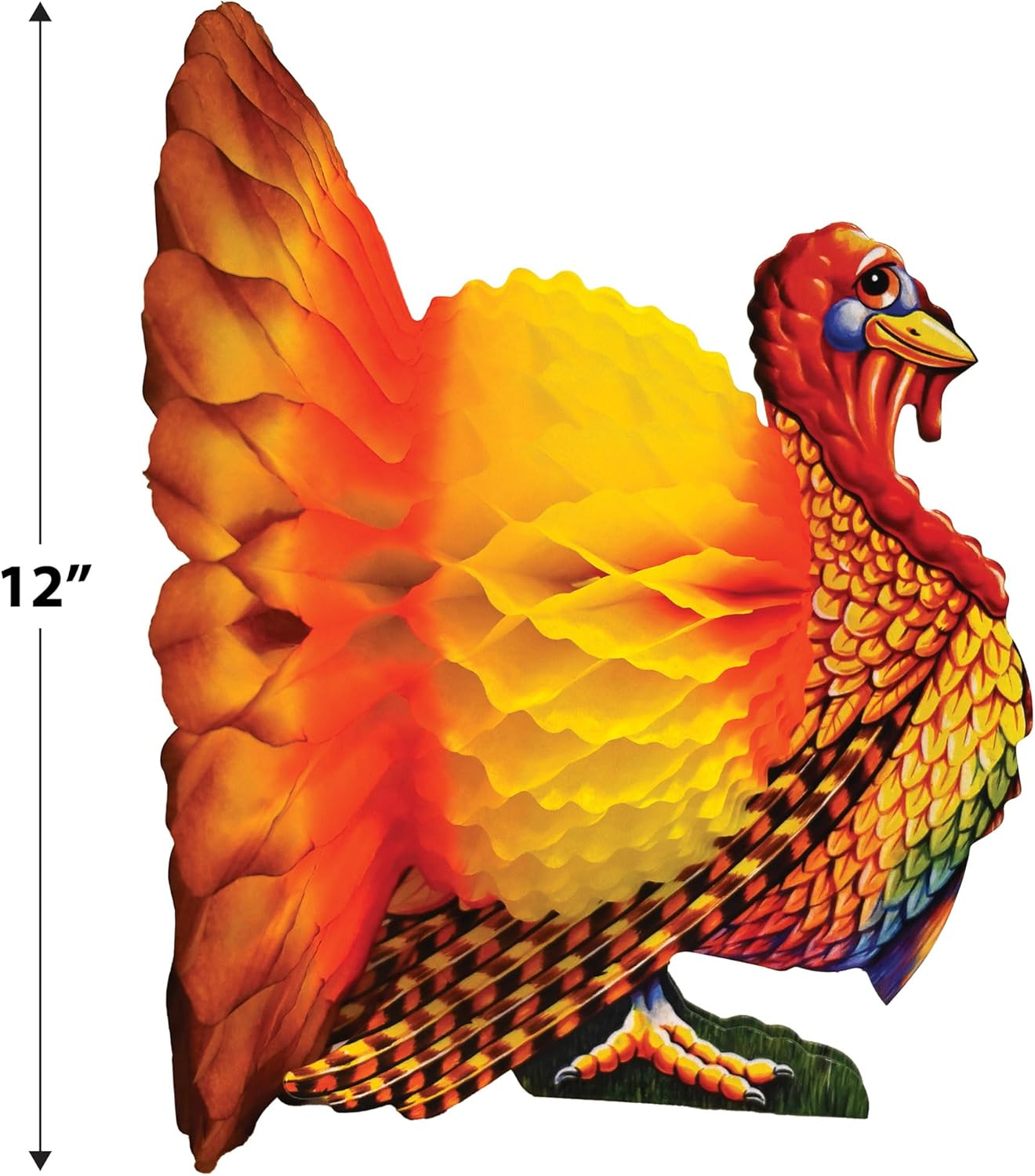 Beistle Colorful Tissue Turkey Centerpiece Set of 2