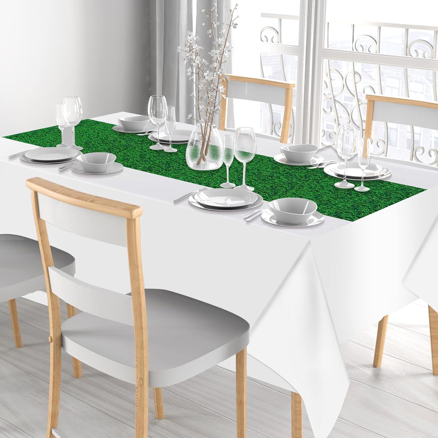 Remagr 3 Piece Golf Table Cloth 54x108 Inch for Parties