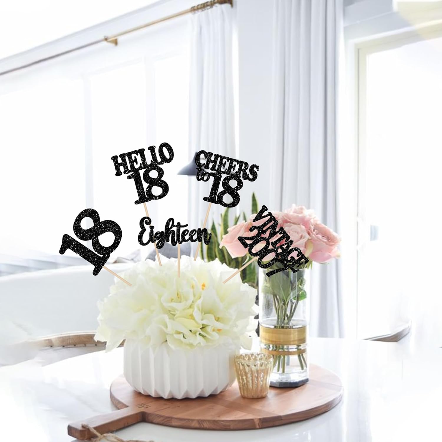 15PCS Happy 18th Birthday Centerpiece Sticks