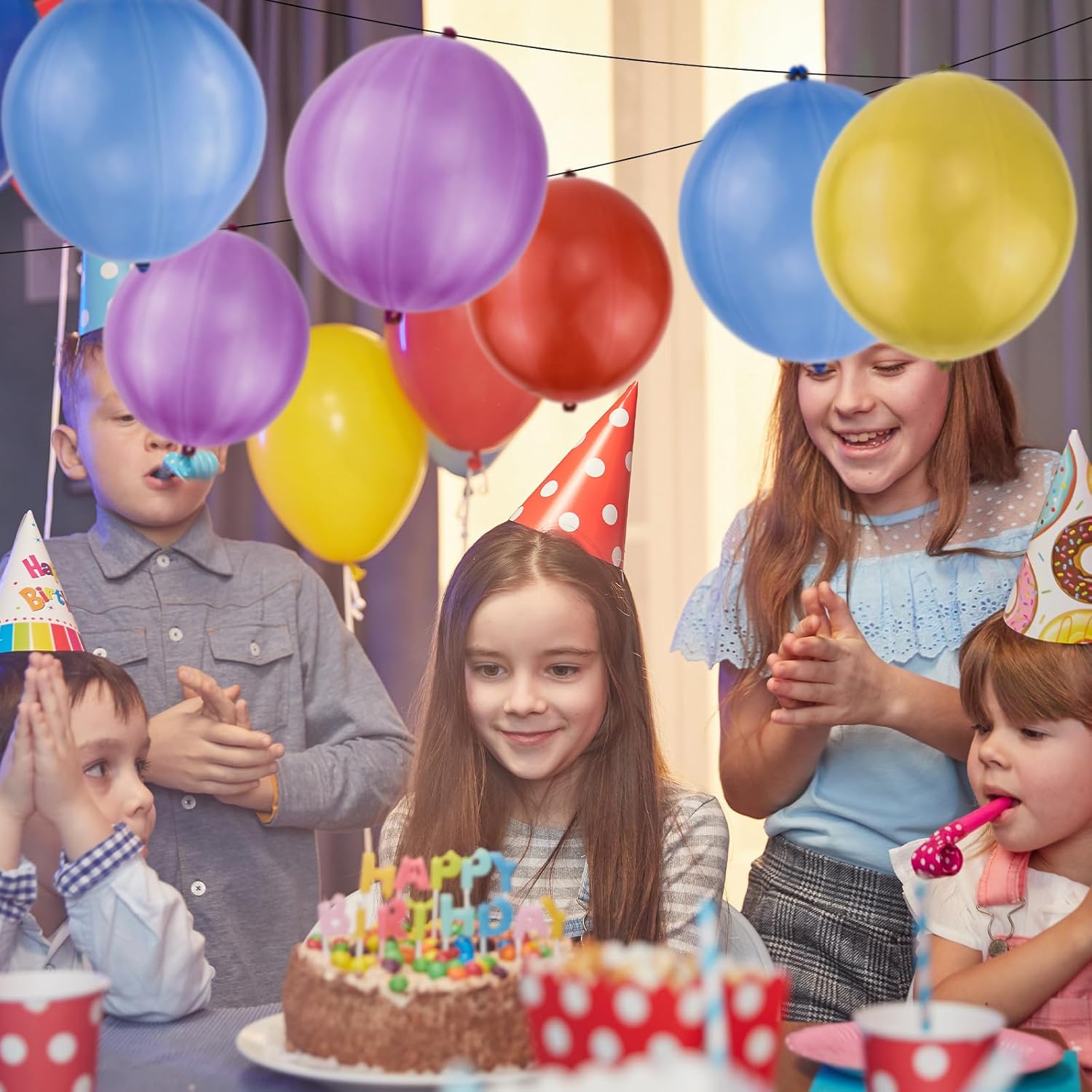 Rubfac 25 Neon Punch Balloons for Kids