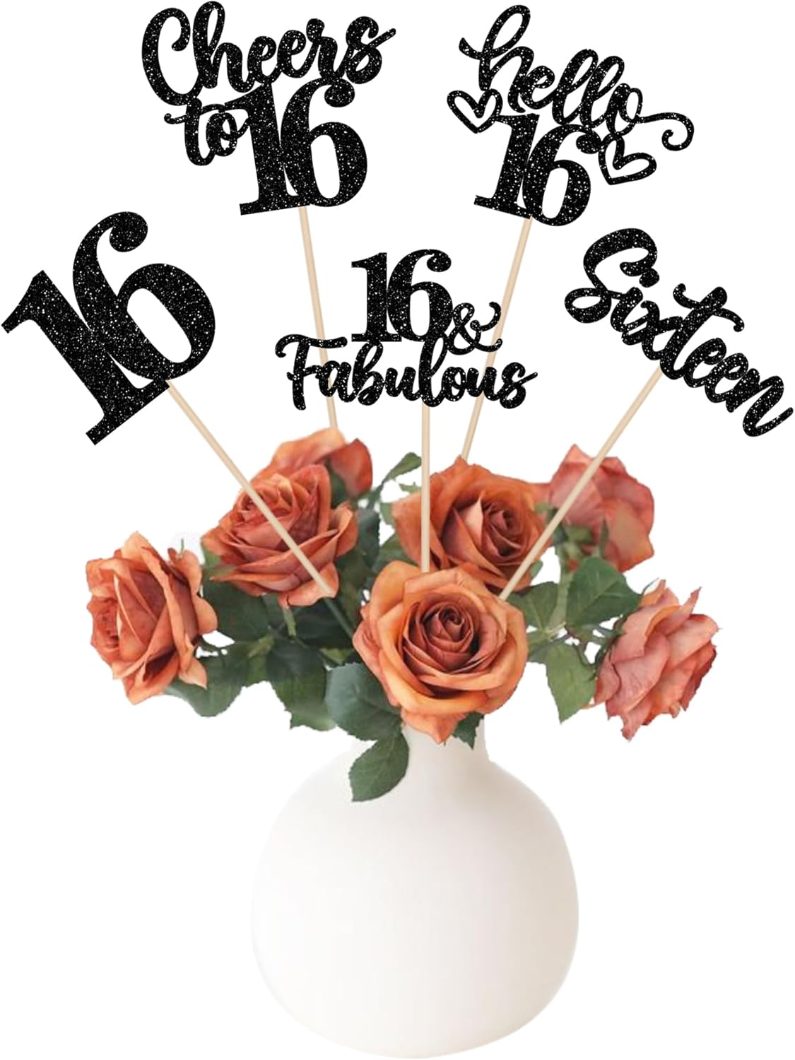 15PCS Happy 16th Birthday Centerpiece Sticks