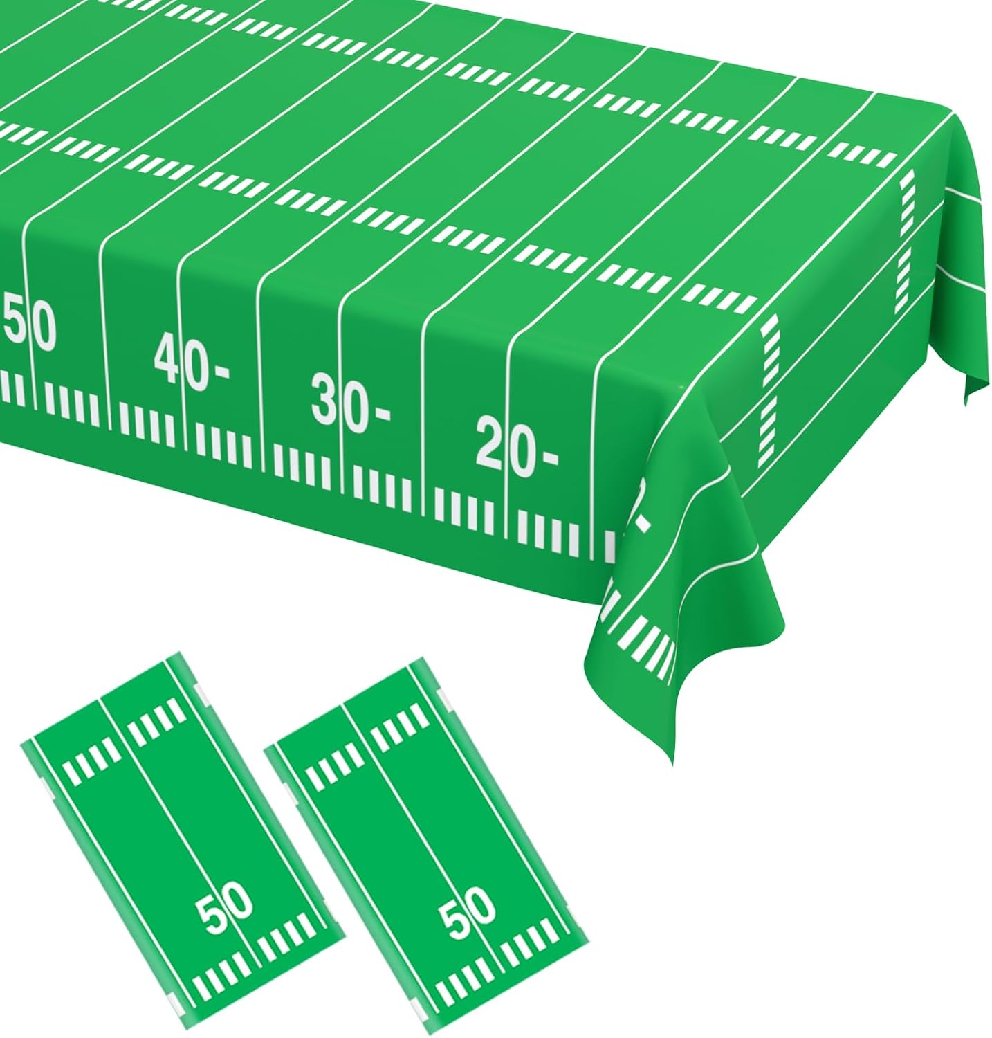WNINK 2 Pack Football Tablecloths 54x108 Inch