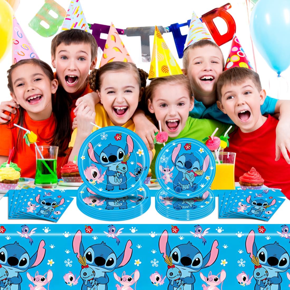 Stitch Party Supplies 20 Plates 20 Napkins 1 Tablecover
