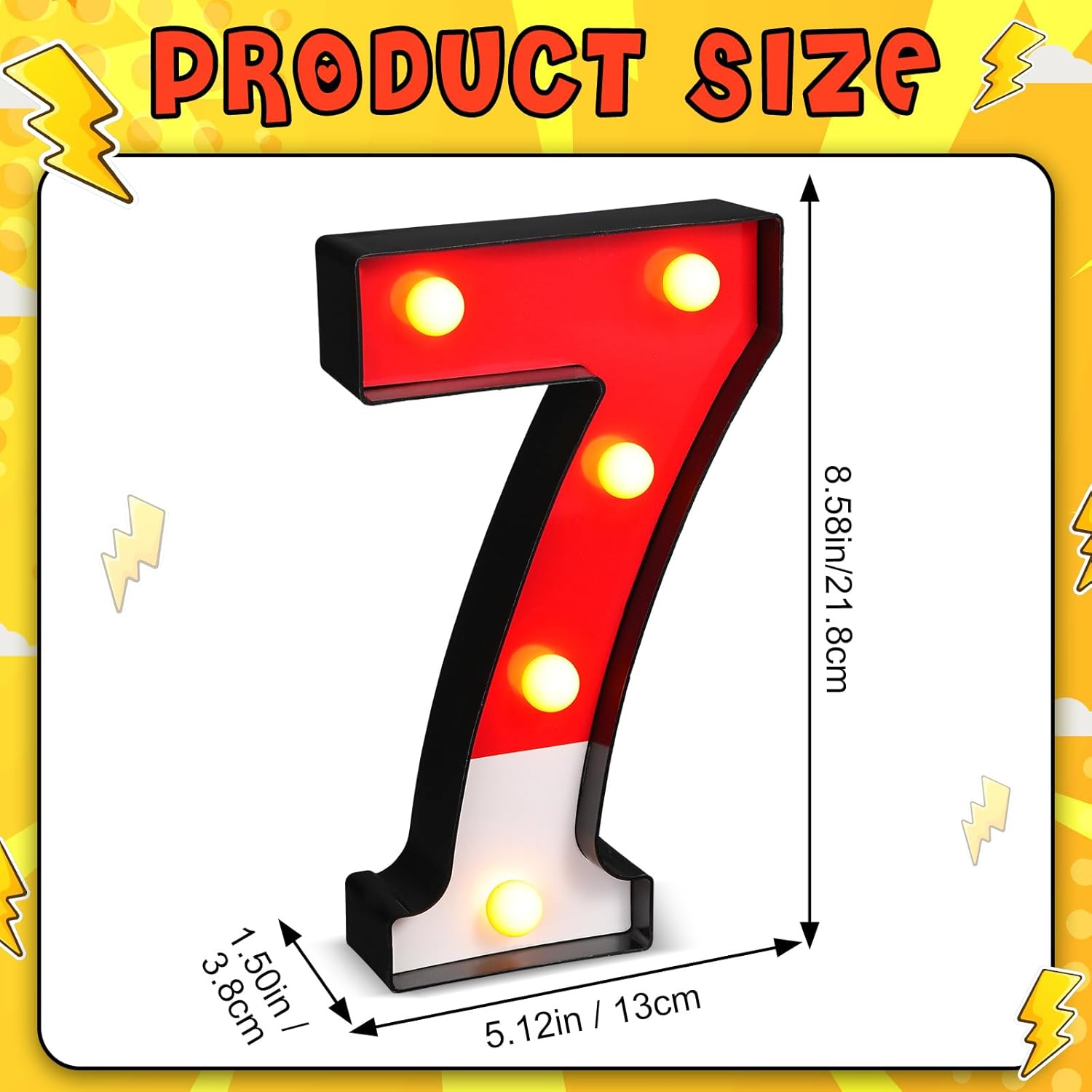 Mudder LED Cartoon Glowing Numbers Party Decorations
