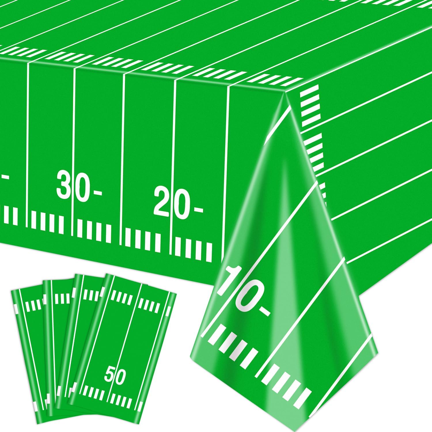 4 Pack Football Tablecloths for Game Day Party Decor