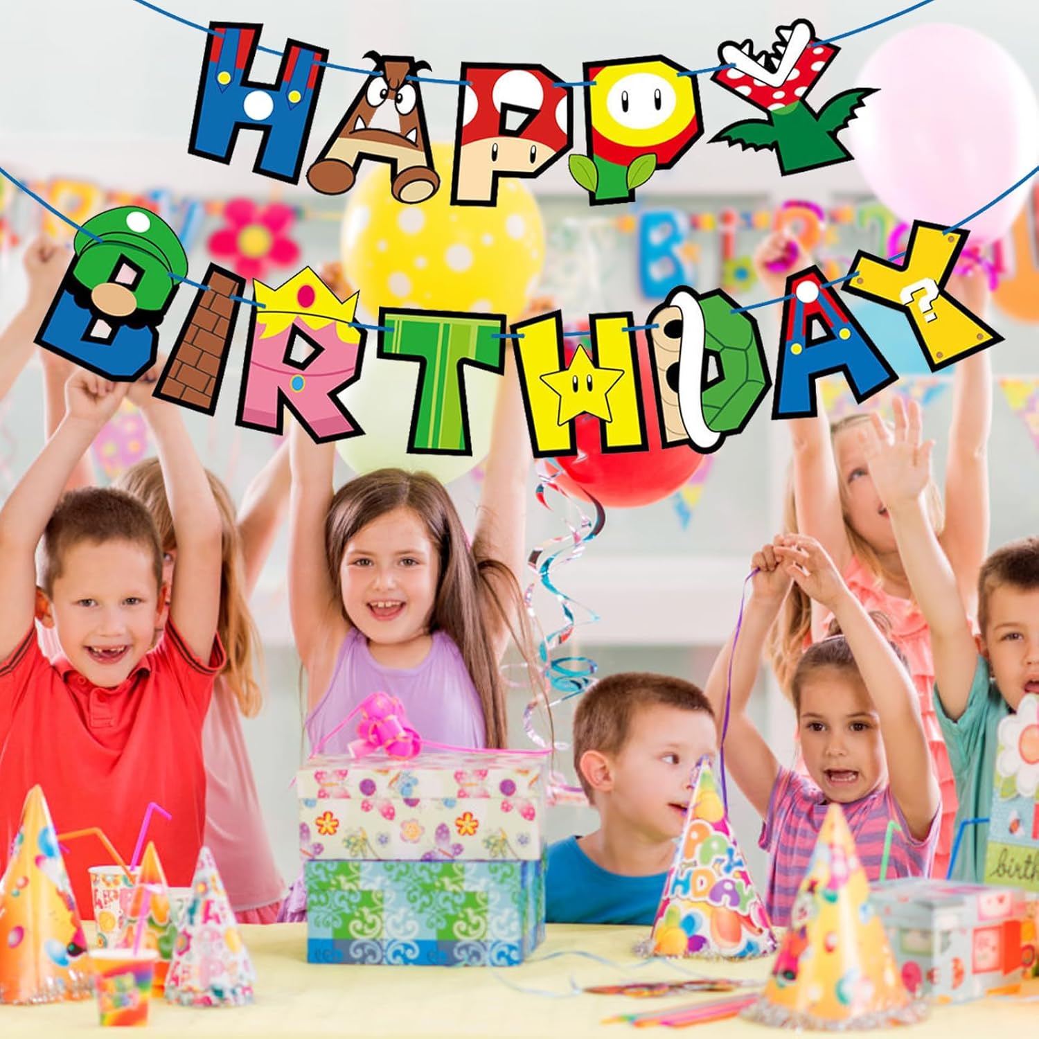 Birthday Banner for Gaming Fans Anime Party Decor