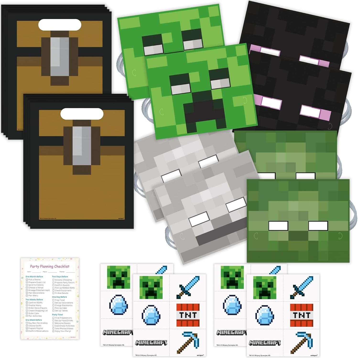 Unique Minecraft Party Favors 16 Guest Bundle