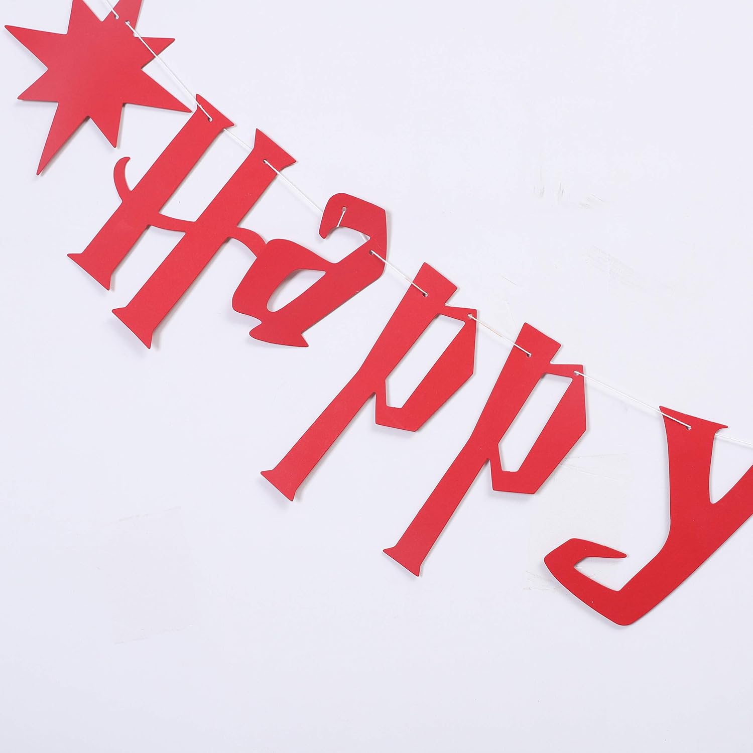 Red Happy Christmas Banner for Indoor and Outdoor Use