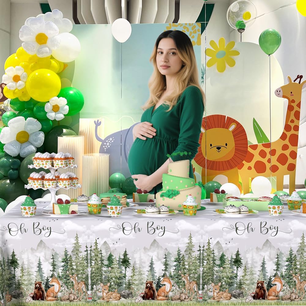 3 Pack Adventure Baby Shower Decorations Tablecloths