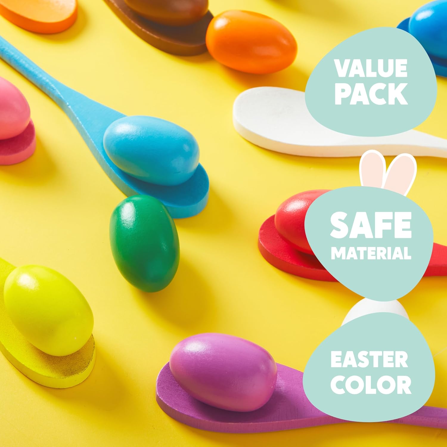 JOYIN 24 Piece Easter Egg and Spoon Race Set for 12 Players