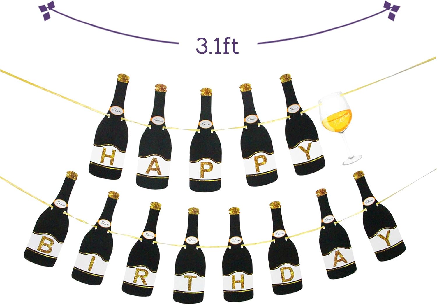 Colorful Birthday Banner for Adult Parties