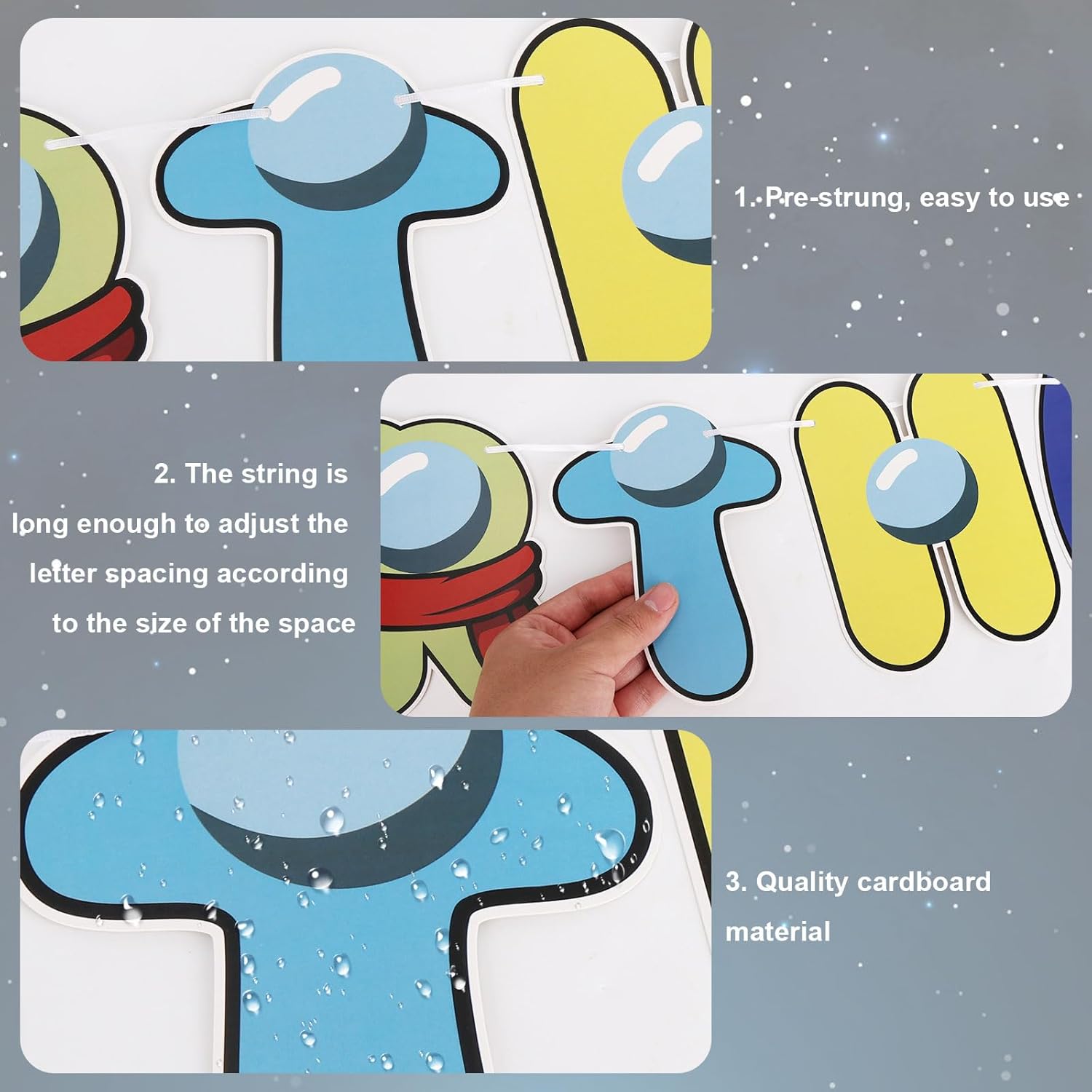 Game Themed Happy Birthday Banner for Kids