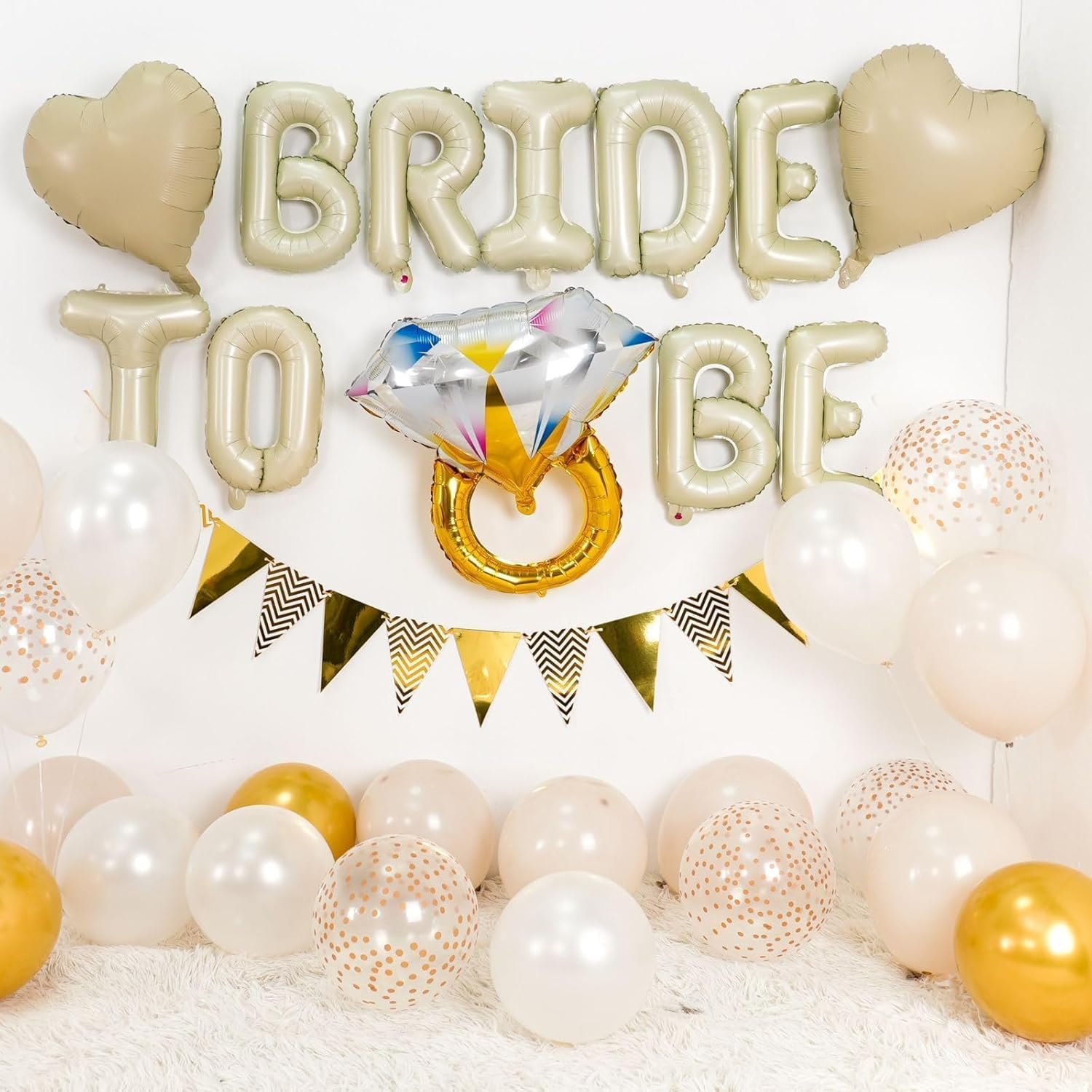 Sand White Bachelorette Party Balloons Decorations Kit