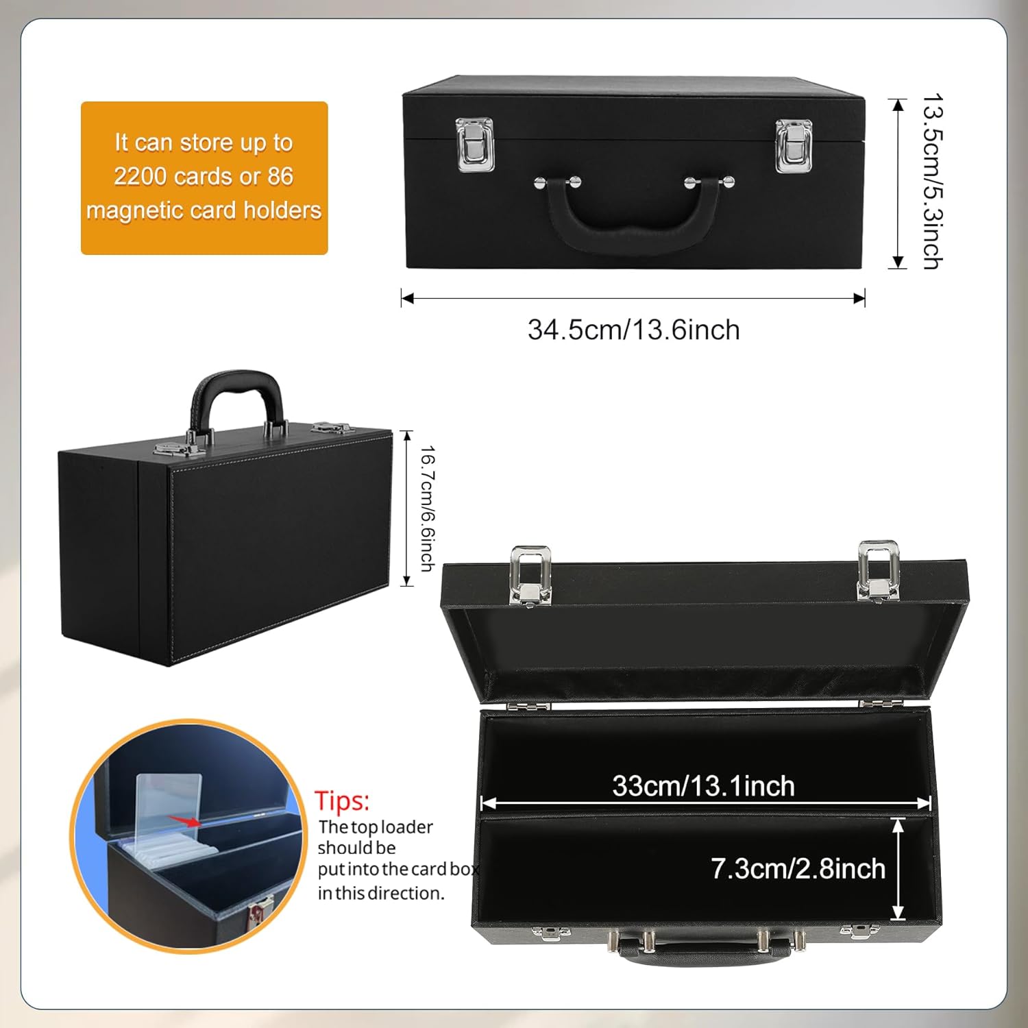 2200 Card Storage Box with 86 Magnetic Holders