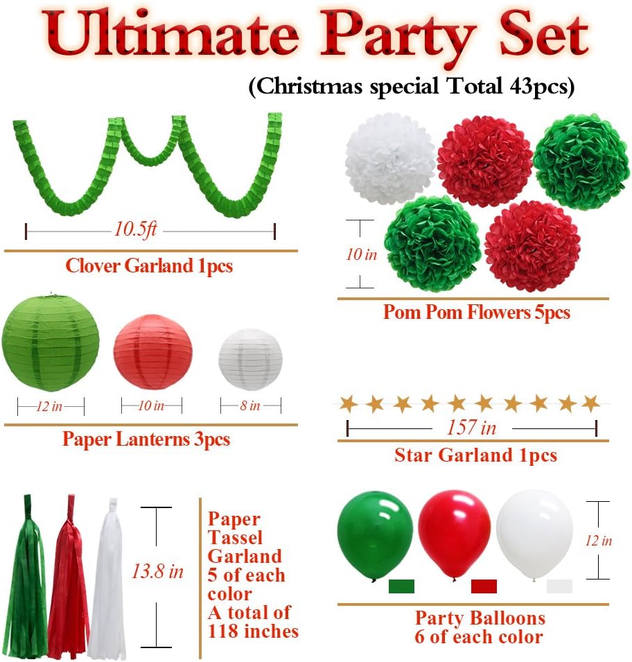 43pcs Party Decorations Set for Birthday Baby Shower Wedding